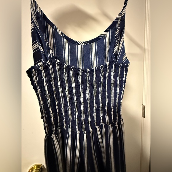 Rue21 Navy and White Striped Jumpsuit - Picture 2 of 3